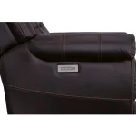 Oscar Molasses Fabric Power Recliner with Power Headrest - Image 8