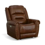 Oscar Grizzly Leather Power Recliner with Power Headrest - Image 5