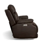 Clive Clove Fabric Power Reclining Loveseat with Power Headrests & Lumbar - Image 5