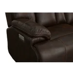 Clive Clove Fabric Power Reclining Loveseat with Power Headrests & Lumbar - Image 8