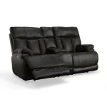 Clive Peppercorn Fabric Power Reclining Loveseat with Console, Power Headrests & Lumbar - Image 5