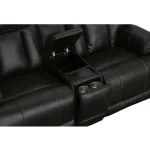 Clive Peppercorn Fabric Power Reclining Loveseat with Console, Power Headrests & Lumbar - Image 7
