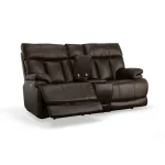 Clive Clove Fabric Power Reclining Loveseat with Console, Power Headrests & Lumbar - Image 5