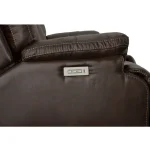 Clive Clove Fabric Power Reclining Loveseat with Console, Power Headrests & Lumbar - Image 7
