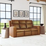 Wyatt Leather Power Reclining Sofa with Power Headrests & Lumbar - Image 3