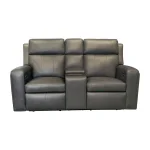 Wyatt Leather Power Reclining Loveseat with Console & Power Headrests & Lumbar - Image 4