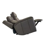 Wyatt Leather Power Reclining Loveseat with Console & Power Headrests & Lumbar - Image 9