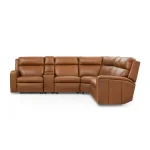 Wyatt Canyon Leather Power Reclining Sectional with Power Headrest & Lumbar - Image 4