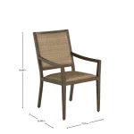 Grand Bermuda Wicker Outdoor Dining Arm Chair - Image 22