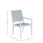 Grand Bermuda Wicker Outdoor Dining Arm Chair - Image 21