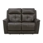Ranger Leather Power Reclining Loveseat with Power Headrest, Lumbar, Heat & Massage - Image 4