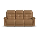 Ranger Leather Power Reclining Sofa with Console, Power Headrest, Lumbar, Heat & Massage - Image 4
