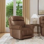 Alexander Leather Power Recliner with Power Headrest & Lumbar - Image 3