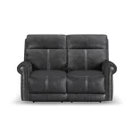 Alexander Leather Power Reclining Loveseat with Power Headrest & Lumbar - Image 4