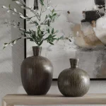 Islander Vases, Black, S/2 - Image 4
