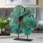 Bahati Wood Sculpture, Blue - Image 3