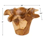 Teak Flow Indoor-outdoor Bowl, Natural - Image 15
