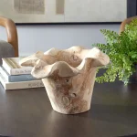 Teak Flow Indoor-outdoor Bowl, White Wash - Image 4