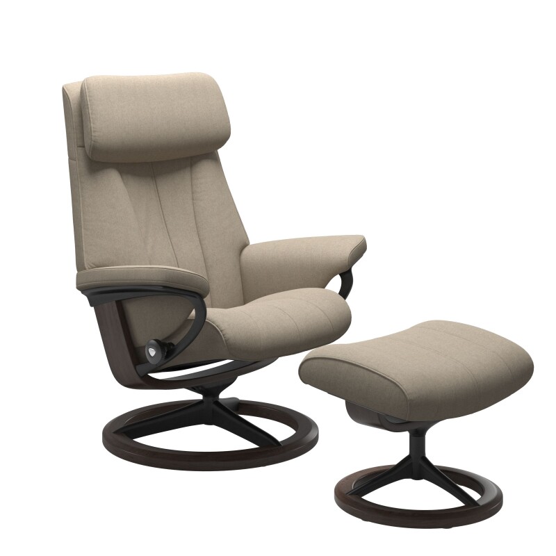 Stressless® Paul (M) Signature Base Recliner with Ottoman
