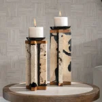 Illini Candleholders, S/2 - Image 4