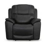 Crew Raven Leather Power Recliner with Power Headrest & Lumbar - Image 4