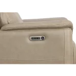Crew Pebble Leather Power Recliner with Power Headrest & Lumbar - Image 9