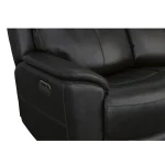 Crew Raven Leather Power Reclining Loveseat with Power Headrests & Lumbar - Image 10