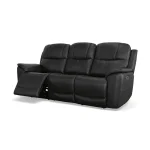 Crew Raven Leather Power Reclining Sofa with Power Headrests & Lumbar - Image 8