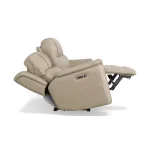 Crew Pebble Leather Power Reclining Sofa with Power Headrests & Lumbar - Image 12