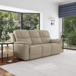 Crew Pebble Leather Power Reclining Sofa with Power Headrests & Lumbar - Image 3