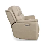 Crew Pebble Leather Power Reclining Sofa with Power Headrests & Lumbar - Image 5