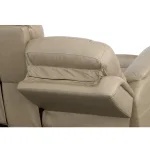 Crew Pebble Leather Power Reclining Loveseat with Console, Power Headrests & Lumbar - Image 11