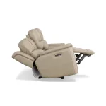 Crew Pebble Leather Power Reclining Loveseat with Console, Power Headrests & Lumbar - Image 12