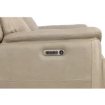 Crew Pebble Leather Power Reclining Loveseat with Console, Power Headrests & Lumbar - Image 10