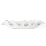 Ruffled Feathers Indoor-outdoor Bowl, White