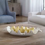 Ruffled Feathers Indoor-outdoor Bowl, White - Image 4