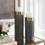 Wessex Candleholders, Gray, S/2 - Image 4