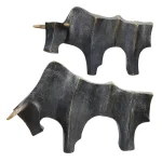 Regal Bull Sculptures, S/2 - Image 7