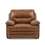 David Pecan Leather Chair - Image 4