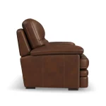 David Pecan Leather Loveseat - Image 5