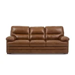 David Pecan Leather Sofa - Image 3