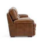 David Pecan Leather Sofa - Image 4