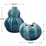 Ocean Wave Indoor-outdoor Vases, S/2 - Image 6