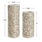 Timber Swirl Vases, S/2 - Image 6