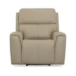 Jarvis Parchment Leather Power Recliner with Power Headrest - Image 3
