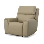 Jarvis Parchment Leather Power Recliner with Power Headrest - Image 5