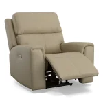 Jarvis Parchment Leather Power Recliner with Power Headrest - Image 7
