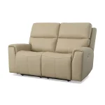 Jarvis Parchment Leather Power Reclining Loveseat with Power Headrests - Image 5