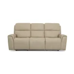 Jarvis Parchment Leather Power Reclining Sofa with Power Headrests - Image 3