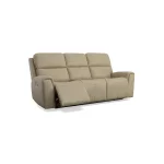 Jarvis Parchment Leather Power Reclining Sofa with Power Headrests - Image 6